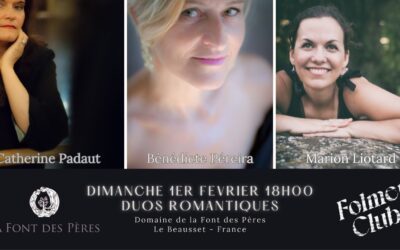 Padaut – Péreira – Liotard – Duos romantiques – Concert le 1er Février 2026